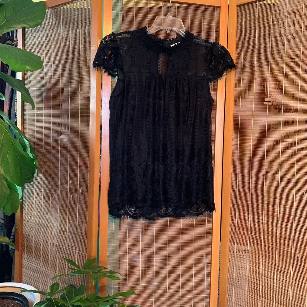 Black lace top
